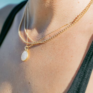 Gold Ball Chain Necklace - Kaila 