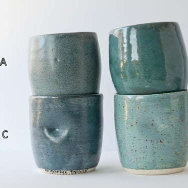 Blue Cups | Handmade Pottery 