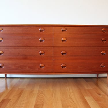 Danish Modern Teak Chest of Drawers Dresser attr. to Grete Jalk for Sibast Furniture Denmark 