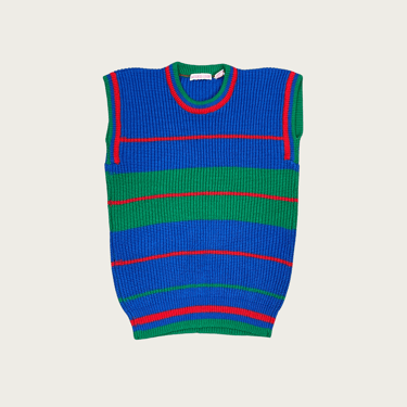 (S) Bold Striped Sweater Vest