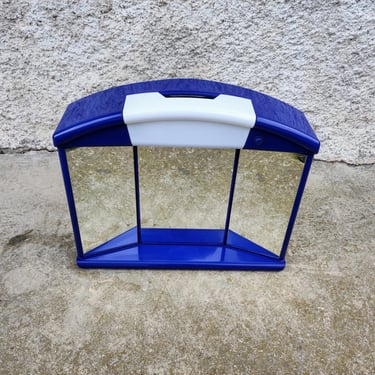 Vintage Bathroom Cabinet / Retro Bathroom Decor/ Bathroom Locker / Blue Bathroom Storage/Mid Century Modern Decor/ Plastic Wall Cabinet/ 90s 