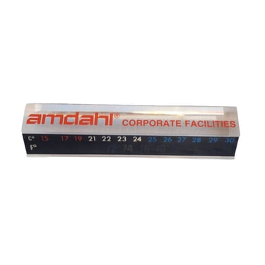 Amdahl Facilities Corporate Advertisement Thermometer Lexan Computer Chip Co. 