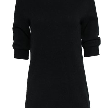 Vince - Black Short Sleeve Tunic-Style Cashmere Sweater Sz S