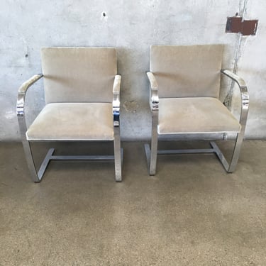 Pair Of MCM "BRNO" Chrome Chairs By Ludwig Mies Van Der Rohe For Knoll (#1)