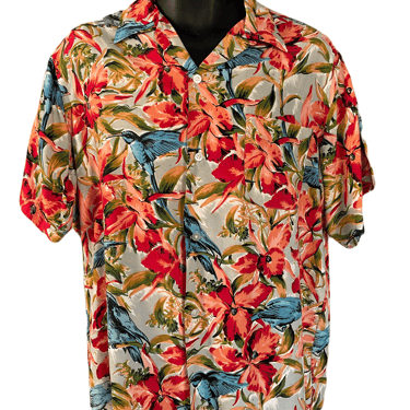 1940's South Pacific Rayon Shirt Size L/XL