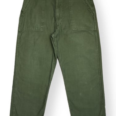 Vintage 60s Vietnam Era Type 1 Sateen OG-107 Olive Green Military Trouser Pants Size W38 L31 