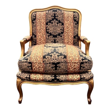 Gilded French Style Bergere Chair 