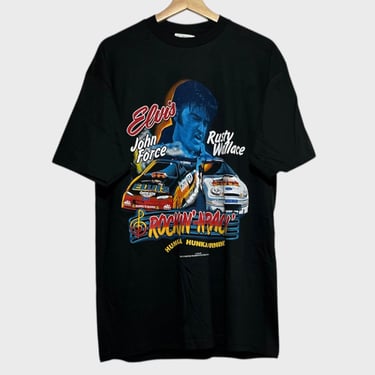 Vintage 1998 Rusty Wallace & John Force “Rockin’-N-Racin’” Elvis Presley Tee Shirt L