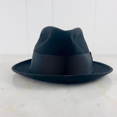 帽子 30s VINTAGE No.1 STETSON 7 56cm 30s Vintage Stetson Hat Classic Bowler Black 7 1/4 Large