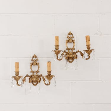 pair of vintage French regency style sconces