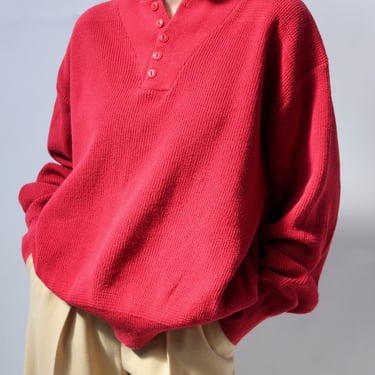 Favorite Vintage Ruby Knit Henley