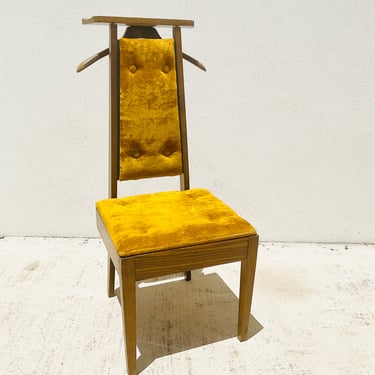 Yellow Velvet Valet Chair