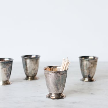 Vintage Silver Match Caddy