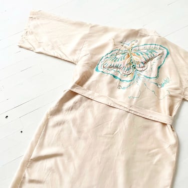 Vintage Silk Hand-painted Butterfly Robe 