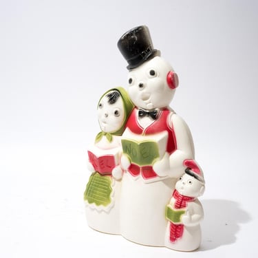 Vintage Snowman Family Blow Mold, Choir, NO LIGHT, Empire 