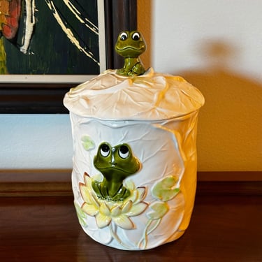 Vintage 1970s Neil The Frog Large Canister Sears and Roebuck 1975 