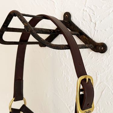 1900s Antique English Victorian Cast Iron Horse Tack Hooks Bridle Racks - Set of 4 