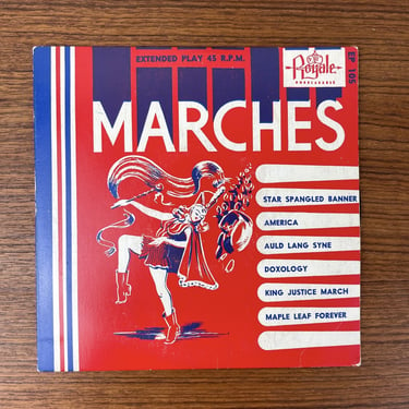 Marches - vintage 1950s Royale extended play 45 rpm record 