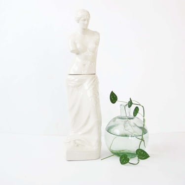Vintage Venus de Milo Decanter Statue - 1972 OMB Old Mr Boston Bottle - Classical Roman Greek Academia Goddess Decor 