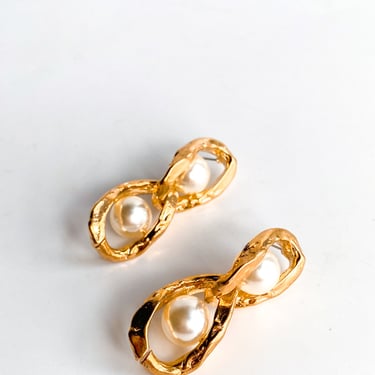 Pearl Chainlink Earrings