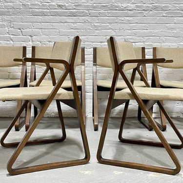 Mid Century MODERN "TRIANGLE" Dining CHAIRS by Stow Davis, Set/6 