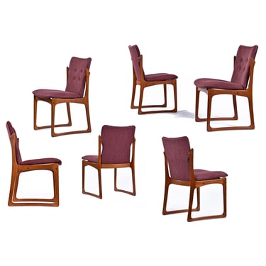 6 Restored Danish Teak Vamdrup Stolefabrik Mid-Century Modern Dining Chairs 