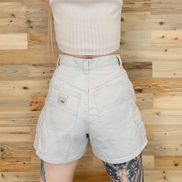 Lee Riveted Beige Cargo Jean Shorts / Size 26 27 