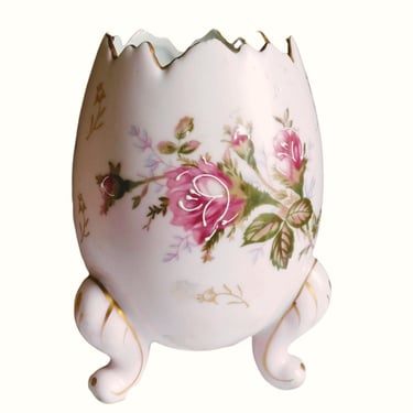 VINTAGE Egg Vase, Napcoware Pink Ceramic Vase, Victorian Home Decor 
