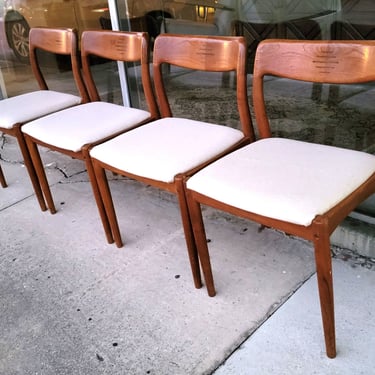 4 Teak Johannes Anderson Dining Chairs 