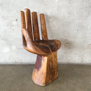 Hand Carved Teak Wood Left Hand Chair