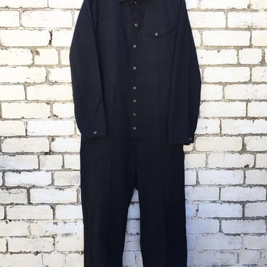 Unisex Vintage British Army Workwear Coveralls / Jumpsuit / Boiler Suit / Overalls Black 