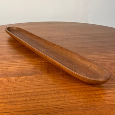 Solid Teak Oval Catch All Tray