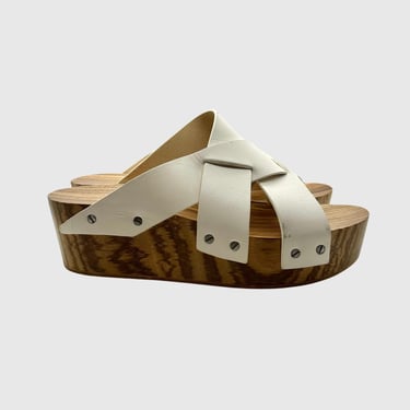 PROENZA WOOD PLATFORMS | Women's Wooden Platforms | Wood Sandals | Designer Sandals | Proenza Schouler Shoes | Women's size 7.5 