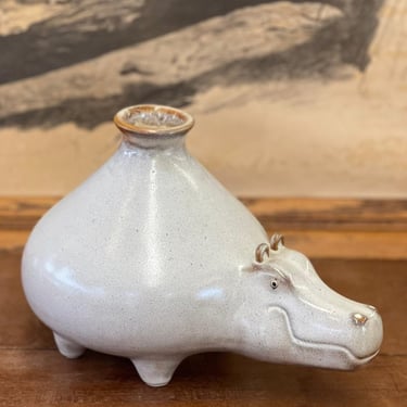 Free Shipping Within Continental US - Vintage Hippo Shaped Vase 
