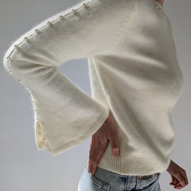 Lovely Bell Sleeve Ivory Knit