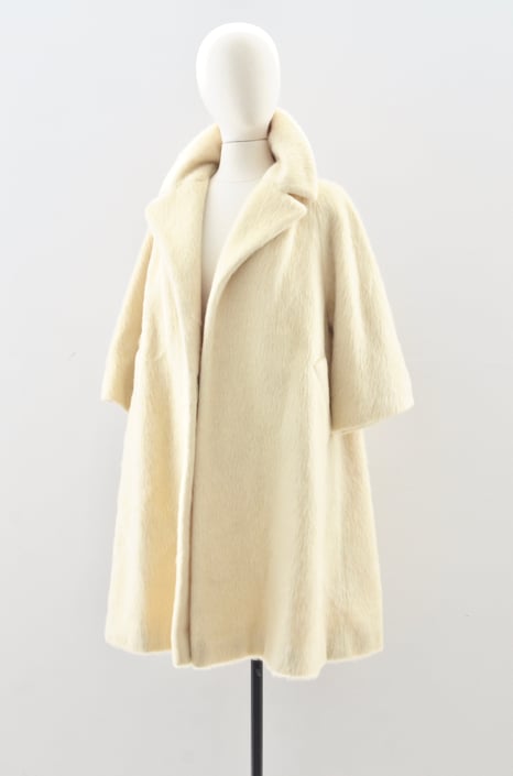 1950's Cream Mohair Lilli Ann Coat