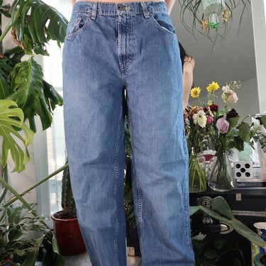 Vintage American Eagle Baggy Denim Jeans – Y2K Low-Rise Denim