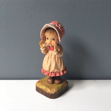 Sara Kay designed ANRI wooden girl figurine - made in Italy 