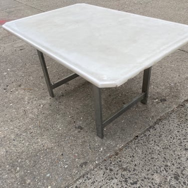 Marble and chrome coffee table 36x24x19" tall