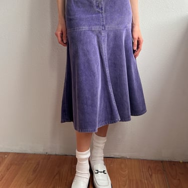 Sonia Rykiel Grape Corduroy Skirt (M)