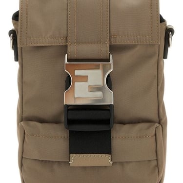 Fendi Man Dove Grey Nylon Mini Fendiness Backpack