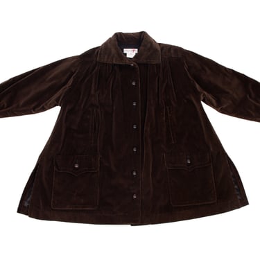 Yves Saint Laurent Rive Gauche Corduroy Swing Coat
