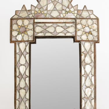 Middle Eastern Mosaic Mother-of-Pearl Table Mirror