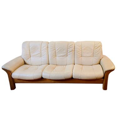 Individually Reclining 3-Seat Stressless Leather Sofa by Ekornes