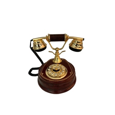 1980’s Horchow Italian Leather Telephone 