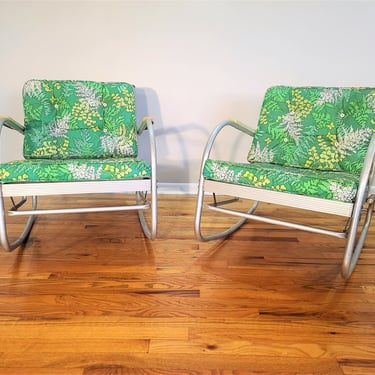 Vintage Bunting Aluminum Rocking Chairs - A Pair 