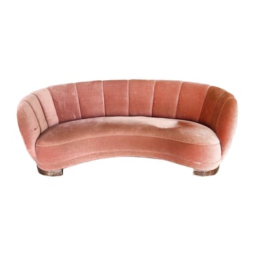 Midcentury Danish Modern Banana Sofa in the Style of Viggo Boesen