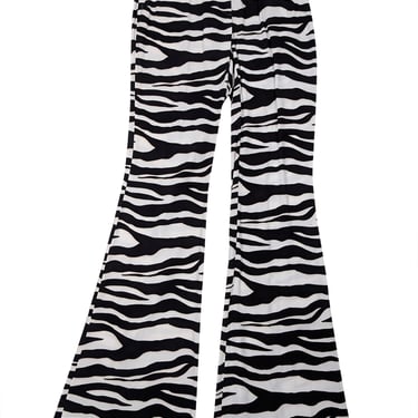 Rachel Zoe - Black & White Zebra Print Wide Leg Pants Sz XS