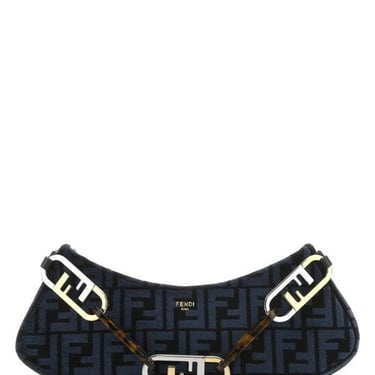 FENDI Embroidered chenille Fendi O Lock Swing handbag