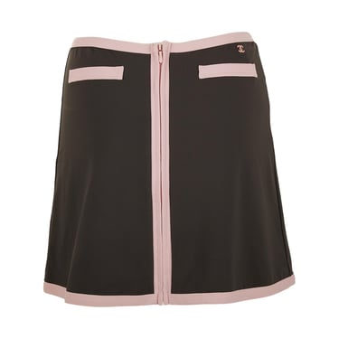 Chanel Grey Logo Tennis Skirt